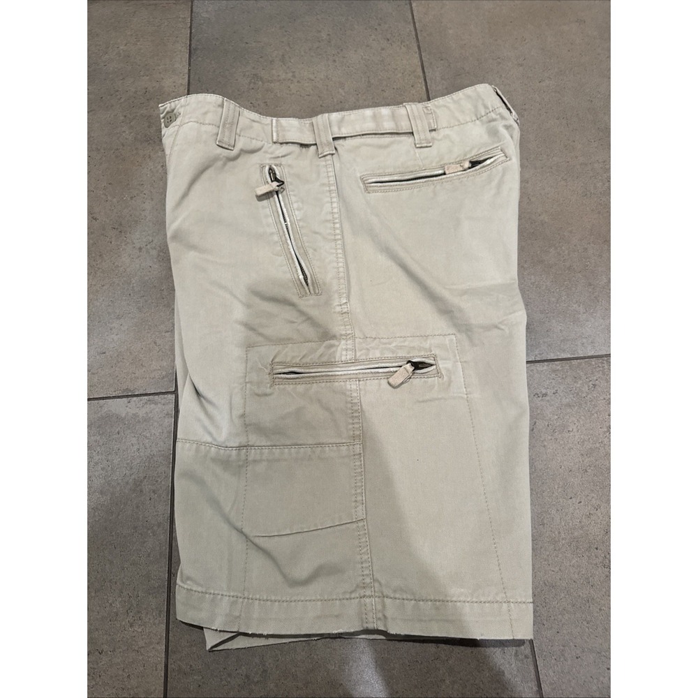 Vtg Express Mens Sz 32 Cargo Shorts Vintage Twill Utility Khaki Gorpcore Hiking - Picture 10 of 10